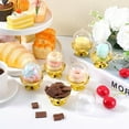 thumbnail image 4 of Mini Cake Stand Boxes Topboutique 12 Pcs Plastic Dessert Display Plate with Dome Cover Chocolate Containers Small Candy Case for Birthday Wedding Holiday Party Supplies (Gold), 4 of 7