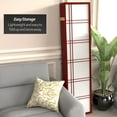 thumbnail image 6 of Red Lantern 6 ft. Tall Double Cross Shoji Screen - Rosewood - 8 Panels, 6 of 7