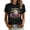 Black-4, variant on WJJIAO Women's 250th Anniversary Print Shirt Bald Eagle and USA Flag 250 anniversary usa flag Patriotic Tshirt