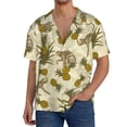 thumbnail image 2 of Picia Monkeys and Pinealpples Men's Linen Shirts Short Sleeve Cuban Beach Shirts Casual Shirts Button Down Shirt for Men Beach Summer Wedding Shirt-Large, 2 of 7