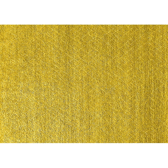 Ahgly Company Indoor Rectangle Solid Yellow Modern Area Rugs, 5' x 8'