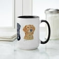 thumbnail image 4 of CafePress - Black Lab & Golden Retriever Large Mug - 15 oz Ceramic Large White Novelty Mug, 4 of 4