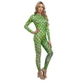 thumbnail image 3 of YiZYiF Womens Mermaid Costume Fish Scale Print Jumpsuit One Piece Long Sleeve Swimming Bodysuit Beachwear Type F S, 3 of 7