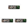thumbnail image 2 of Inteprter Reloj digital LED grande - Alimentado por opciones de ubicación Temporizador de temperatura 15 grande Negro+Blanco+Verde Type1 NO1, 2 of 6
