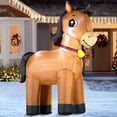 thumbnail image 4 of DeeKom 6ft Inflatable Horse, Medium, Brown, PVC, 4 of 7