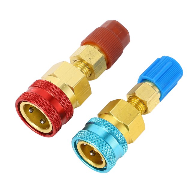 Kit de acopladores rápidos R1234yf, Latón R1234yf Adaptador de Acoplador Rápido Conveniente Uso Versá Versátil para el Acondicionador de Automóvil Ca Carga