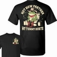 thumbnail image 4 of "Not Now Partner, My Tummy Hurts" T-Shirt – Cowboy Frog Meme Tee, Funny Unhinged Gen Z Graphic Shirt, Soft Cotton Unisex Humor Top, 4 of 7