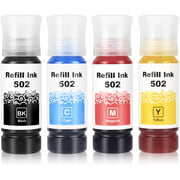 CoYlBod Regular Printing Dye Refill Ink Bottle Replacement for T502 ET-2760 ET-4750 ET-4760 ET-3710 ET-3760 ET-2700