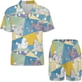 thumbnail image 3 of Sdmnsg-T Ensemble de Pyjama Coloré de Baseball Golf pour Femmes Shorts Ensemble Deux Pièces Manches Courtes, 3 of 8