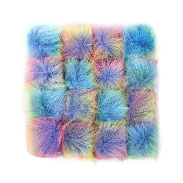 16 Uds pompones bolas DIY Zulema para tejer gorros artesanales suaves