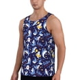 thumbnail image 2 of Easygdp Party Shark Cute Men's Tank Top, Sleeveless Muscle T Shirts, Breathable, Quick-Dry, Loose for Gym, Running, Fitness - Medium, 2 of 9