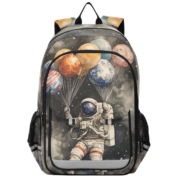 FORMRS Unisex School Backpack 17" Student Travel Bag with Laptop Compartment, Watercolor Space