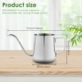 thumbnail image 2 of Ikoopy 2Sets Small Watering Can for Indoor Plants 12oz/350ml Rustproof 304 Stainless Steel Plant Watering Can with Ergonomic Handle for House Plants, 2 of 11