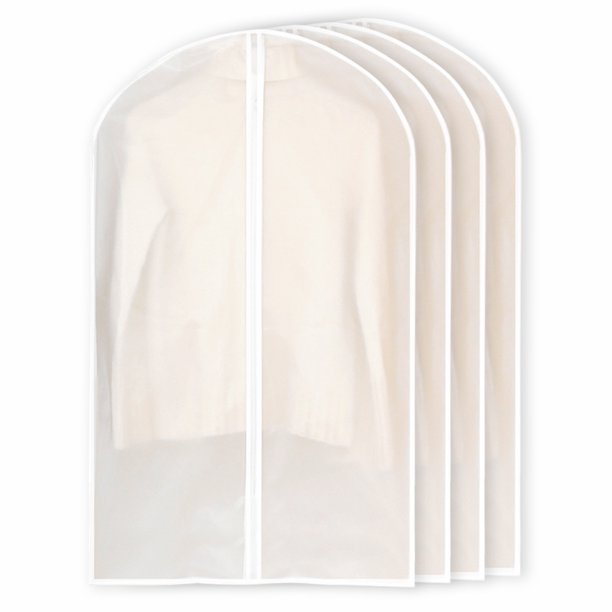 Bolsillo colgante Juego de bolsas de ropa portátiles a prueba de polvo, funda translúcida para ropa, cremallera completa, ligera para traje, camisa, vestido, abrigo, 60*120cm Abanopi Bolsillo colgante
