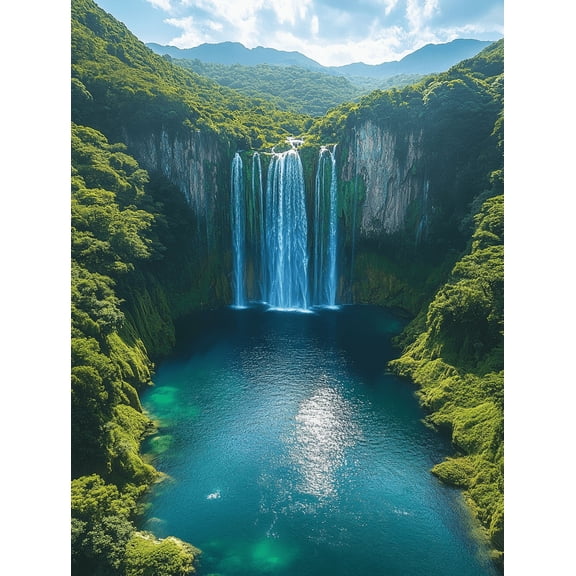 Stunning Waterfall Canvas Print/Wall Art Perfect for Living Room and Hotel Decoration.