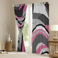 thumbnail image 3 of Feelyou Grey Pink Abstract Ombre Black Out Curtains, Square Circle Geometric Curtains Pack of 2 (42x63 Each), Teen Kid Child Adult Bedroom Curtains, Curtains and Drapes Room Decor, 3 of 6
