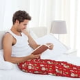 thumbnail image 5 of Salouo cute Christmas Moose Print Pajama Pants for Men, Lounge Pants Elastic Waistband Casual Men's sleepwear Loungewear Sleep Pajama Pant -Large, 5 of 7
