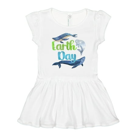 

Inktastic Earth Day with Cute Blue Whales Girls Toddler Dress