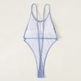 thumbnail image 6 of Sngxgn Swimsuit Women Tummy Control Vintage Swimsuits U Back Modest Swimwear(Blue,M), 6 of 8