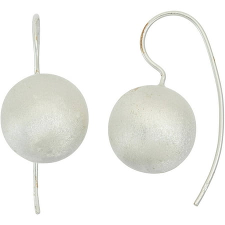 5th & Main Sterling Silver Satin Finish Ball Earrings