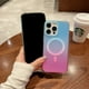 thumbnail image 5 of Aurora Gradient Magnetic Charging Case For iPhone 15 14 13 12 11 Pro Max 14 15 Plus for Magsafe Acrylic Laser Luxury Cover, 5 of 5