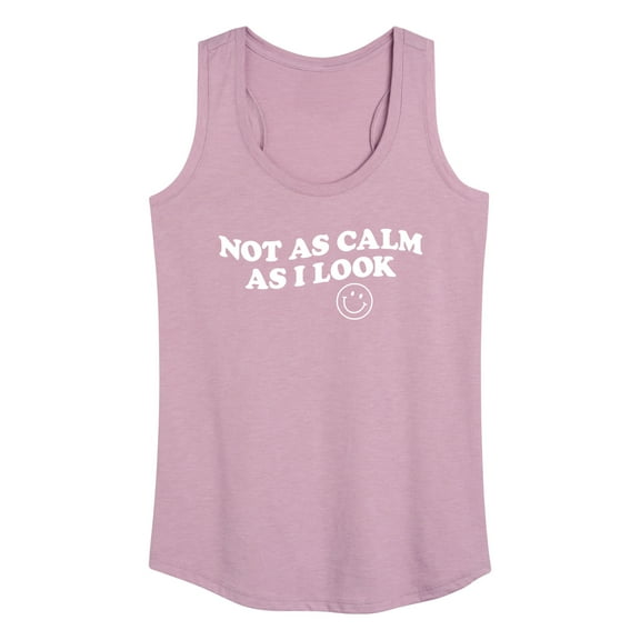 Instant Message - Not As Calm As I Look - Women's Racerback Tank Top