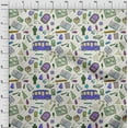 thumbnail image 4 of oneOone Polyester Spandex Purple Fabric Kids Sewing Craft Projects Fabric Prints By Yard 56 Inch Wide, 4 of 4