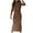 Khaki, variant on Lovskoo Women's Sweater Set Trendy Solid Casual Round Neck Knit Sweater Long Sleeve + Skirt Suit Set Khaki