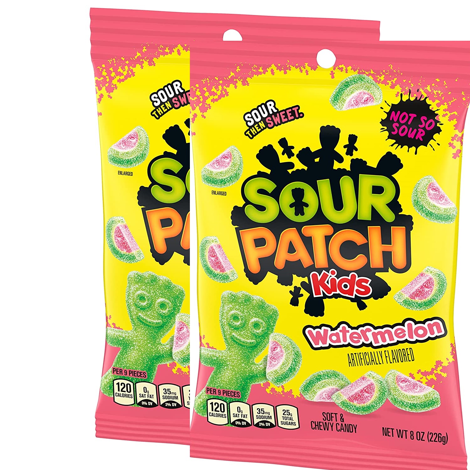 Sour Patch Kids Sweet and Sour Candy (Watermelon, 8Ounce Bag, Pack of
