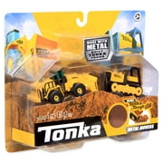 مجموعة محركي Tonka Metal Movers ومحمل أمامي وجرافة
