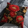 thumbnail image 2 of Feelyou Red Flower Child Fabric by the Yard 1 Yard, Spring Floral Room Decor Fabric by the Yard, Modern Fashion Fabric for Sewing, Microfiber Bedroom Decor, 2 of 6