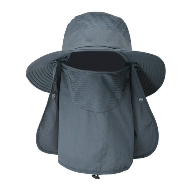 Protection Fishing Hat for Men & Women Outdoor Summer Sun Protection  Waterproof Wide Brim Hat with Face Cover & Neck Flap Foldable for  Motorcycling