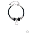 thumbnail image 2 of Delight Jewelry Silvertone Proverbs 3:5 Eternity Ring Big Sister Celtic Knot Leather Bead Bracelet, 7"+2" Extender, 2 of 4