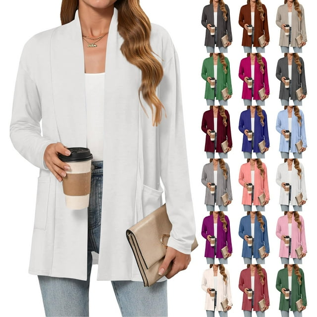 Lightweight Cardigans For Women Long Sleeve Thin Summer Cardigans Open Front Cardigan Fall Fashion Cardigan