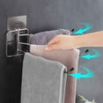 thumbnail image 3 of Towel Rack for Bathroom Wall Towel Bar 180 Degree Towel Rack Bathroom Kitchen Wall-Mounted Owel Rack, 3 of 6