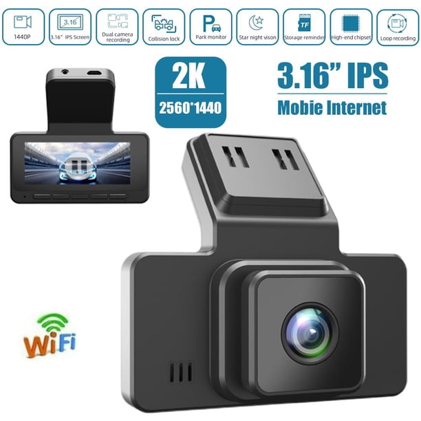Cámara De Visión Nocturna Wifi De Alta Definición 2K Monitor De Estacionamiento Con Grabadora De Conducción De Automóviles Delantera Y Trasera Yuarrent VI011897-04