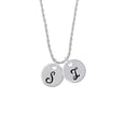 thumbnail image 2 of Delight Jewelry Silvertone Large Script Letter - S - 3/4'' Disc - Silvertone Script Initial Disc - I - Charm Necklace, 20"+3", 2 of 4