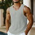 thumbnail image 2 of Men's Breathable Waffle Knit Tank Top – Sleeveless Cut Off Design for Swimming & Basketball, Quick-Dry Tropical Surf Shirt, 2025 Casual Muscle Beach Tee, 2 of 8