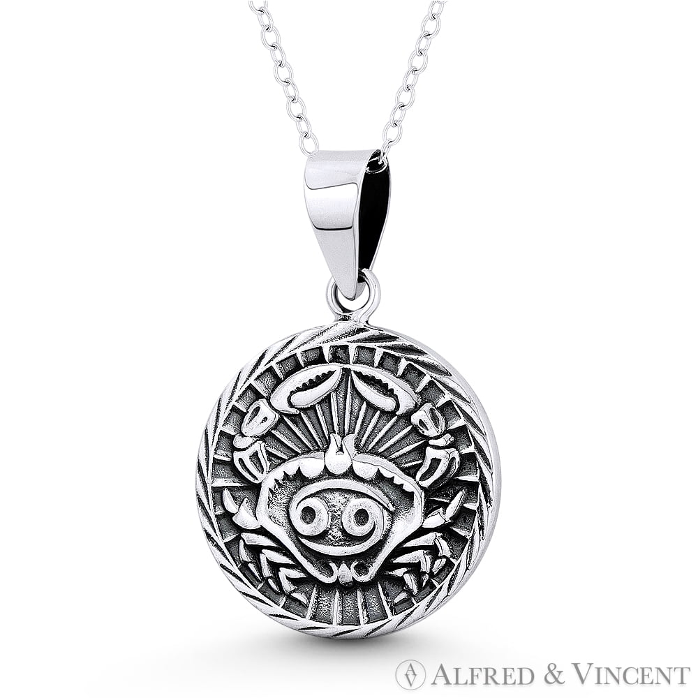 Genuine sterling silver pendant charm solid hallmarked 925 zodiac sign Libra 