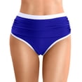 thumbnail image 3 of Swim Bottoms for Women Swim Shorts Classic Stretchy Comfortable Solid Bathing Suit Bikini Bottom Athletic Elastic Pool Party Swimwear Blue, Size S, 3 of 9