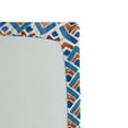 thumbnail image 2 of Japanese Fitted Sheet, Geometric Chevron Repeating Pattern in Watercolor Style Abstract Artwork, Soft Decorative Fabric Bedding, Twin Size, Pale Blue Orange, by Ambesonne, 2 of 2