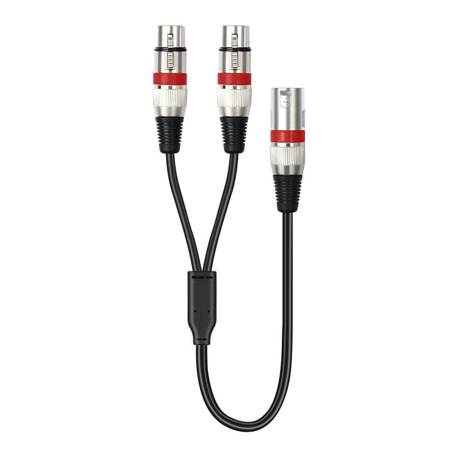 5Pack 1.6FT XLR Female to Dual XLR Male Y Splitter Cable, XLR Splitter 1 Female to 2 Male for Micphone Mixer