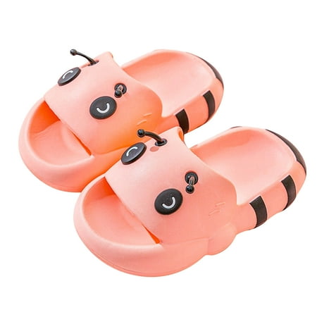 

Penkiiy Toddler Slippers Baby Girls Cute Cartoon Caterpillar EVA Soft Non-slip Thick Bottom Outdoor Slippers House Slippers for Kids Summer 5-6 Years Pink On Sale