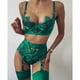 thumbnail image 4 of Conjunto de ropa interior sexy con costura de pestañas y encaje para primavera y verano para mujer, 4 of 6