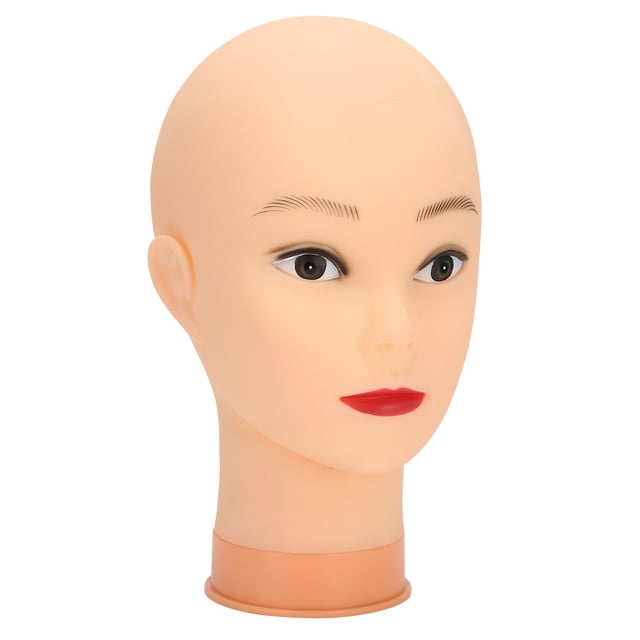 Makeup Training Head Display Head Bald Mannequin Head Hat Display Head Hat Display Mannequin Head Model Makeup Training Practice Bald Mannequin Head Pink Base