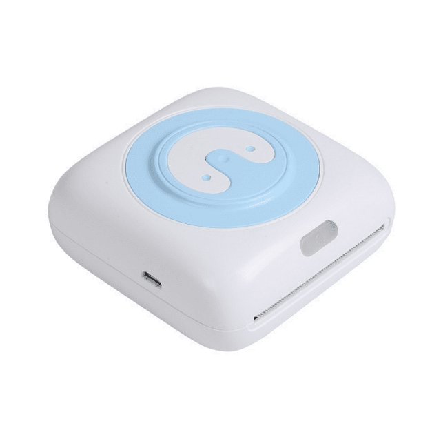 Mini Printer, Portable Thermal Printer for Smart Phone, Mini Sticker Printer with Bluetooth Wireless, Thermal Label Printer (Blue)