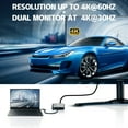 thumbnail image 2 of VCOM USB C to Dual HDMI Adapter Support MST, 4K@60Hz and Dual 4K@30Hz, Type C to HDMI Converter with USB 2.0, 100W PD Charging Port, Compatible with Thunderbolt 3 Port, MacBook Pro/Air, iPad Pro, 2 of 8
