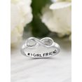 thumbnail image 2 of JewelersClub 0.925 Sterling Silver Infinity Friendship Ring for Women | Personalized 1 Girlfriend Eternity Knot Symbol Band, 2 of 5