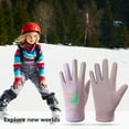 thumbnail image 5 of Ettsollp Windproof Gloves 1 Pair Kids Cycling Gloves Water-resistant Cartoon Print Outdoor Thermal Mittens with Fleece Lining Winter Warm Gloves, 5 of 8