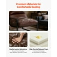 thumbnail image 4 of VEVOR Accent Chair, Modern PU Leather Armchair, Cozy Upholstered Chair, with Soft Foam Cushioning, Sturdy Metal Frame, and Detachable Cushion, for Living Room, Bedroom, Reading Room, Office, Brown, 4 of 9